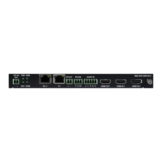Harman AMX NMX-ENC-N2612S-C Quick Start Manual