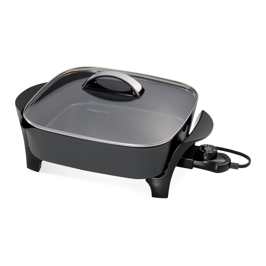 Presto 07117 - Electric Skillet Manual