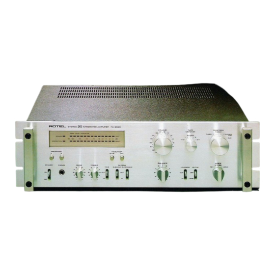 Rotel RA-2020 Technical Manual