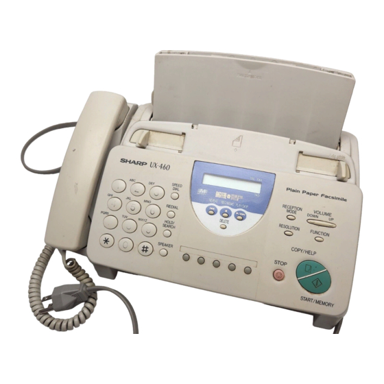 Sharp UX-460 Service Manual