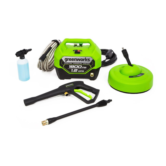 GreenWorks GPW1804CK Quick Start Manual