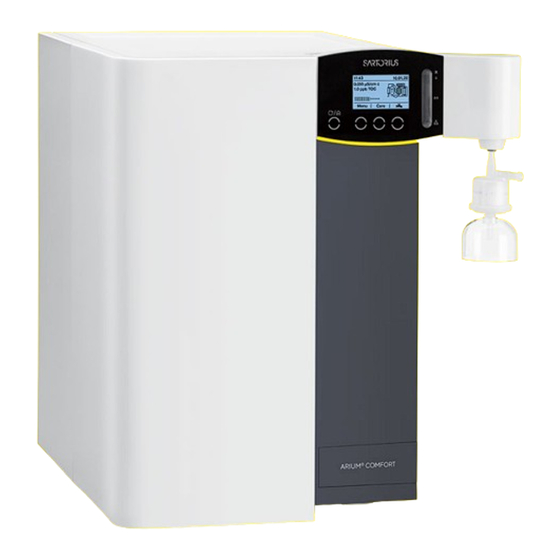 Sartorius Arium Comfort I H2O-I Series Operating Instructions Manual