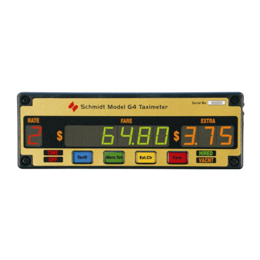 Schmidt G4 - Taximeter Manual