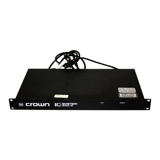 Crown IQ SMX-6 Automatic Mixer Manuals