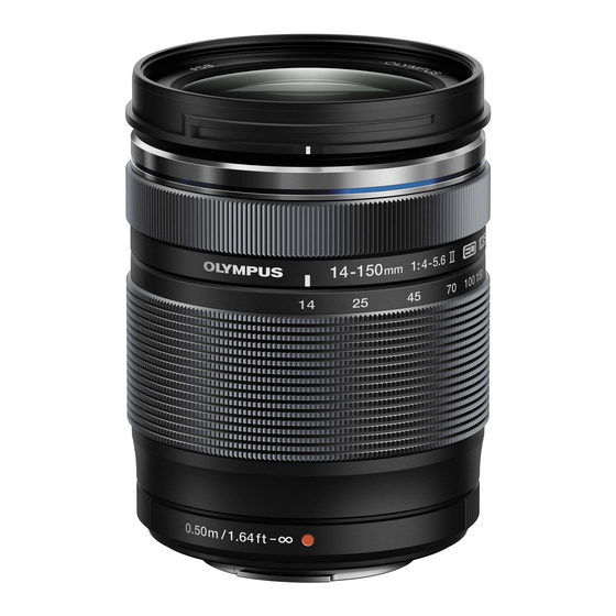 Olympus M.ZUIKO DIGITAL ED 14-150mm f4-5.6 II Instructions Manual
