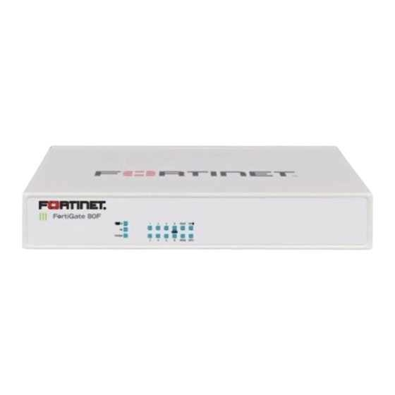 Fortinet FortiGate FG-80F-BYPASS Manuals