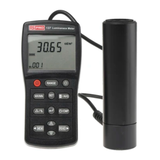 RS PRO RS-137 Instruction Manual
