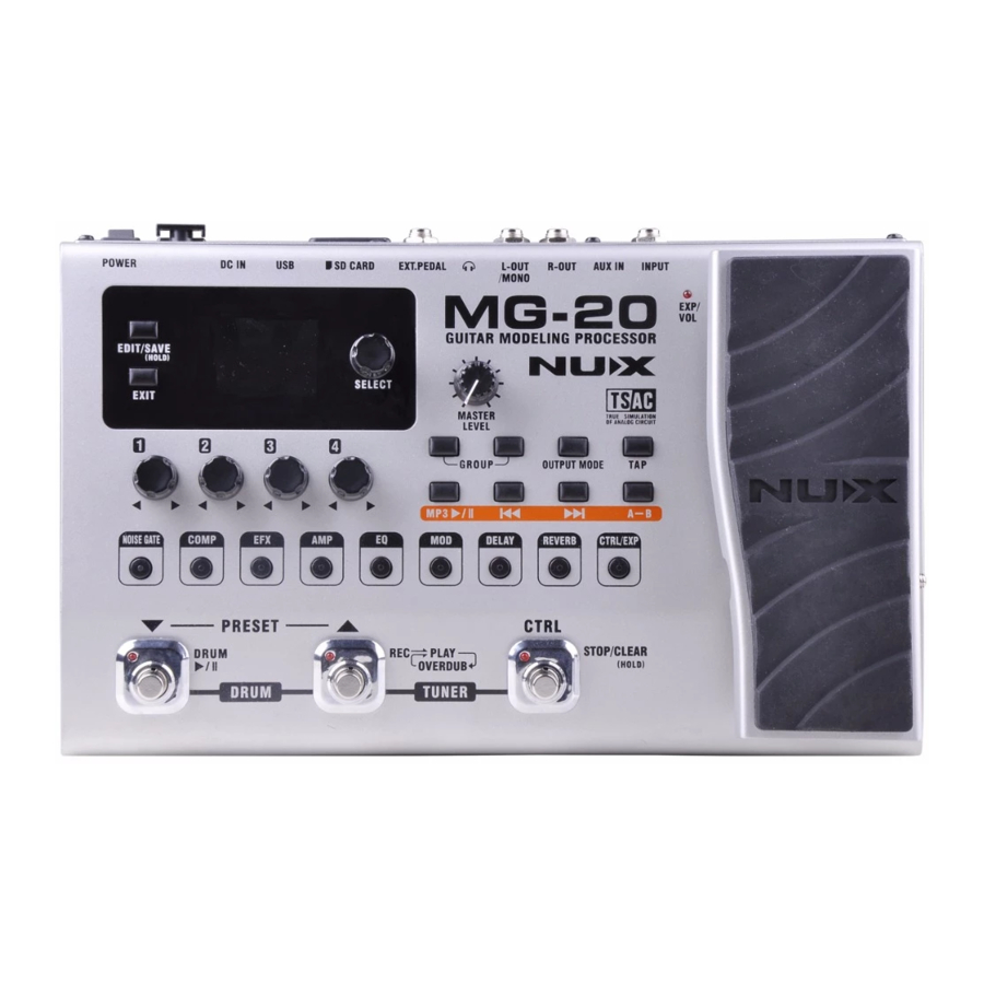nux MG-20 Owner's Manual