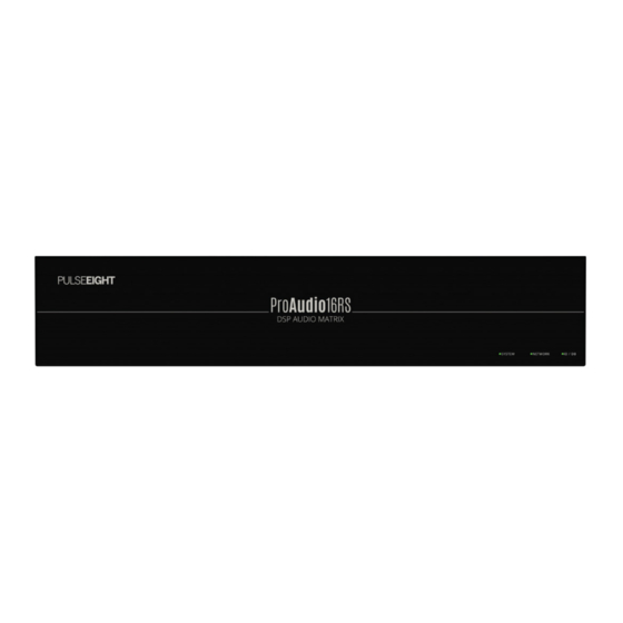 Pulse-Eight ProAudio16RS Manuals