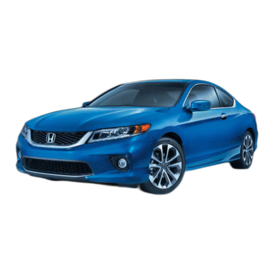 Honda 2013 Accord Coupe EX Technology Reference Manual