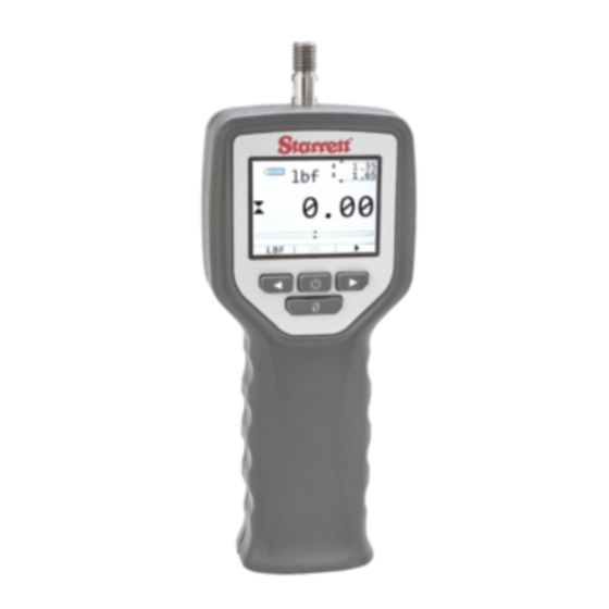 User Manuals: Starrett PKG08806-UMDFG Force Gauge