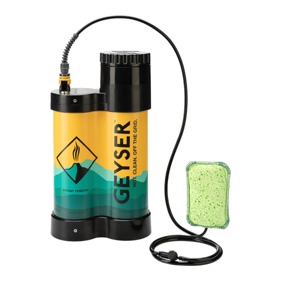 Geyser  SYSTEMS HOT PORTABLE SHOWER & CLEANING SYSTEM User Manual