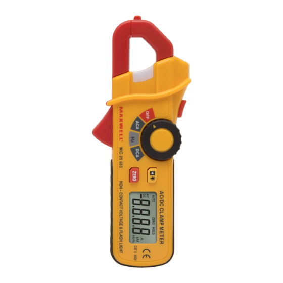 Maxwell Digital Multimeters 25603 Meter Manuals