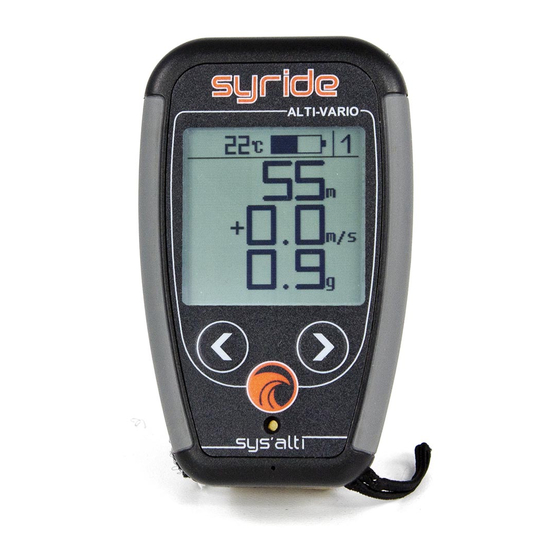Syride SYS'Alti User Manual