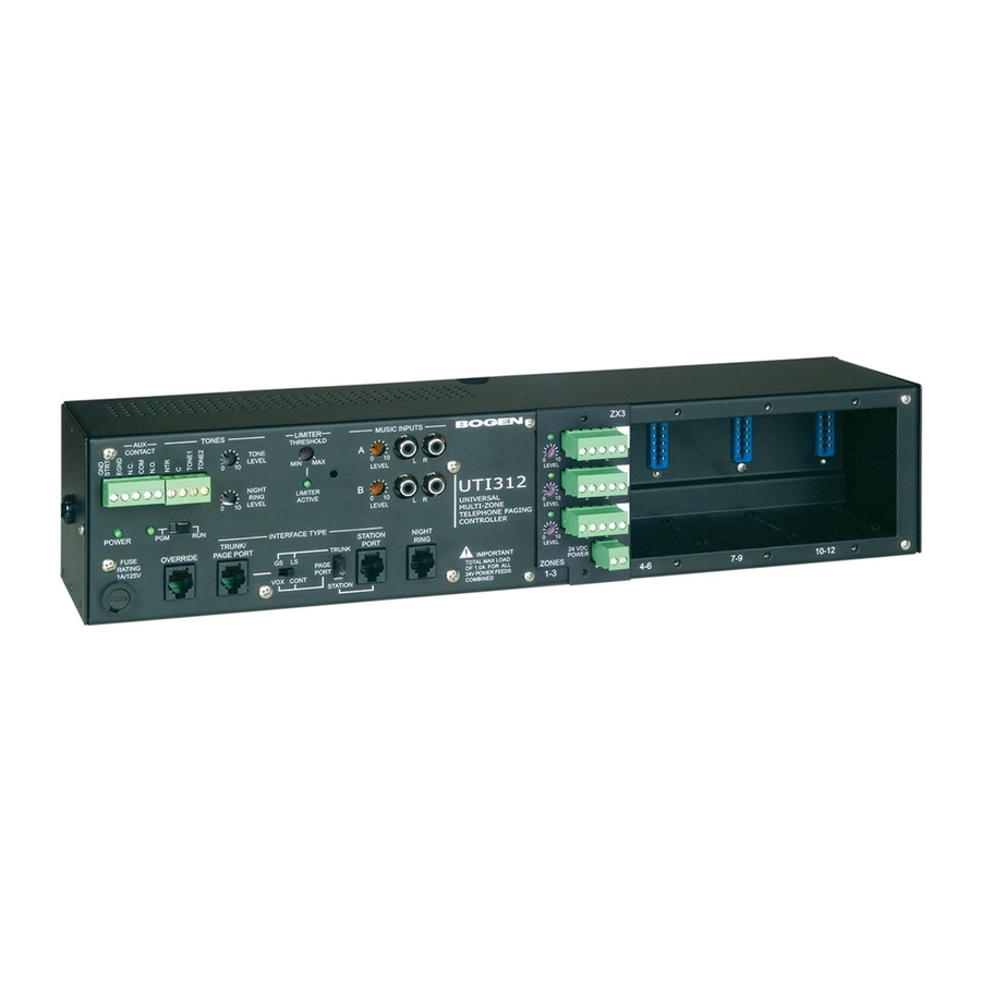 Bogen UTI312 Installation And Use Manual