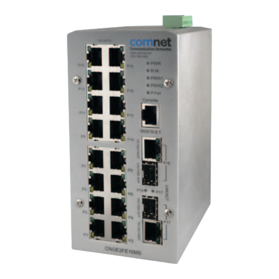 Comnet CNGE2FE16MS Installation And Operation Manual