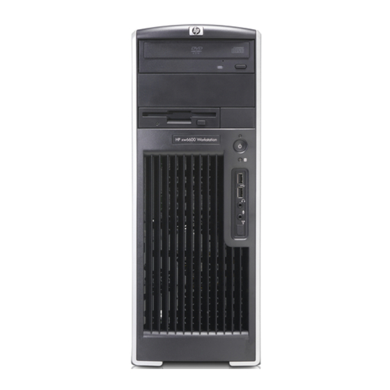 HP Xw6600 - Workstation - 2 GB RAM Installation Manual