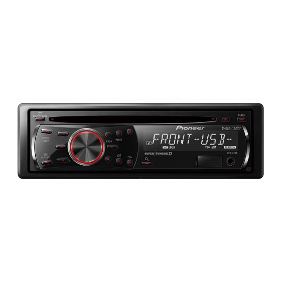 Pioneer DEH-22UB Owner's Manual