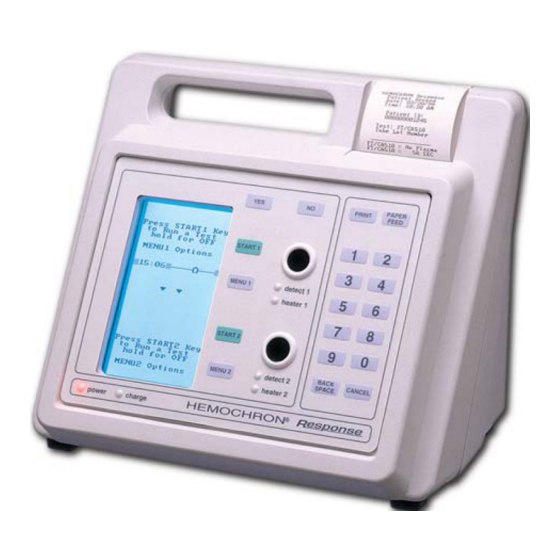 Hemochron Response Operator's Manual