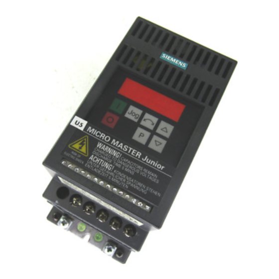 Siemens MICRO MASTER Junior Operating Instructions Manual
