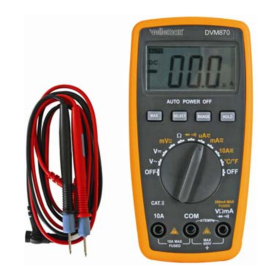 Velleman DVM870 User Manual