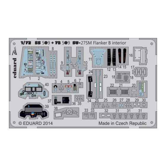 Eduard Zoom Su-27SM Flanker B interior S.A. Quick Start Manual