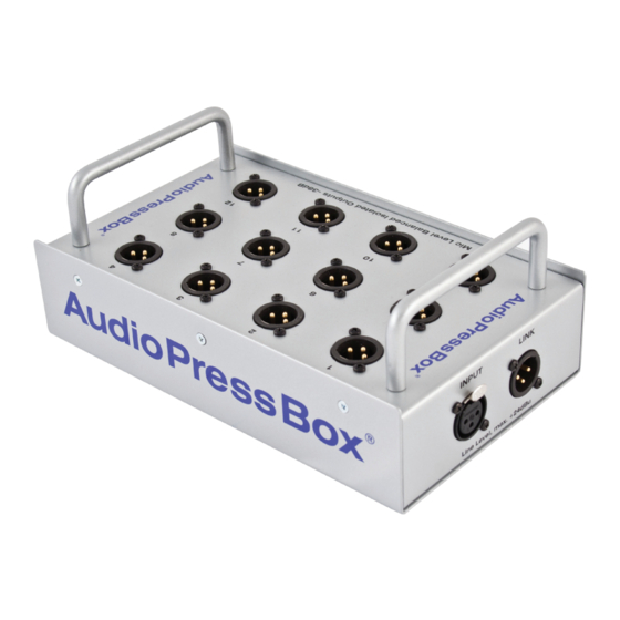 AudioPressBox APB-P112SB Owner's Manual