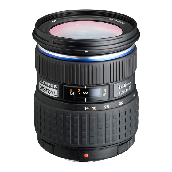 Olympus Lens 14-54mm f2.8-3.5 Zuiko Digital User Manual