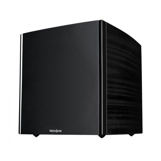 Velodyne DD-10+ User Manual