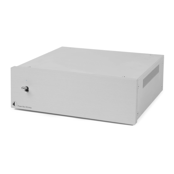 Pro-Ject Audio Systems Power Box RS Amp Instructions For Use