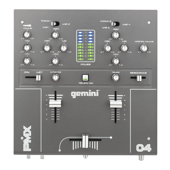 Gemini PMX-04 Operation Manual