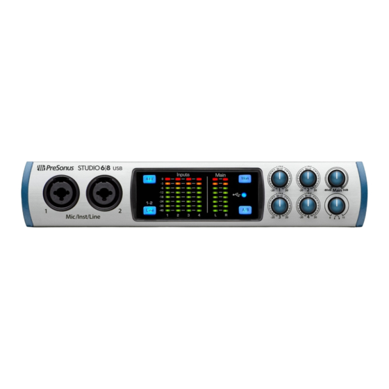 PRESONUS Studio 68 Getting Started