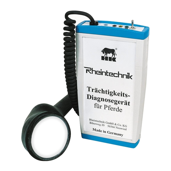 Rheintechnik HK Operating Instructions Manual