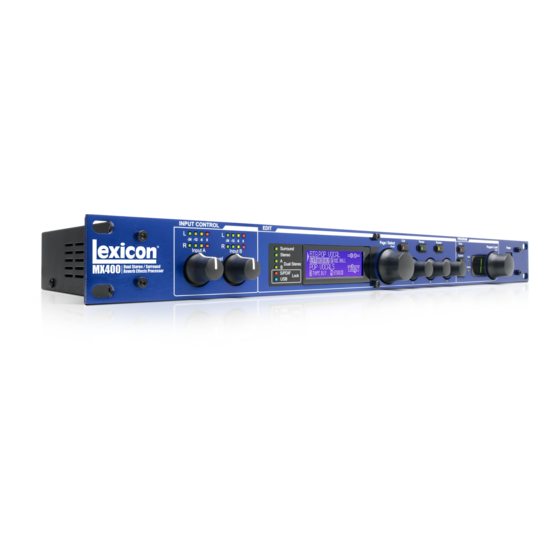 Harman Lexicon MX400 User Manual