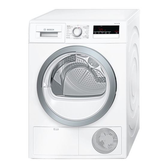 Bosch WTN85250GB Installation And Operating Instructions Manual