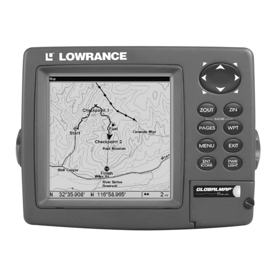 Lowrance Mapping GPS Receiver Operation Instructions Manual
