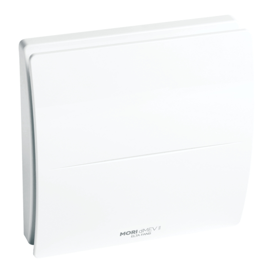 ELTA FANS MORI dMEV II T Installation Manual