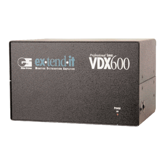 Gefen VDX-600 User Manual
