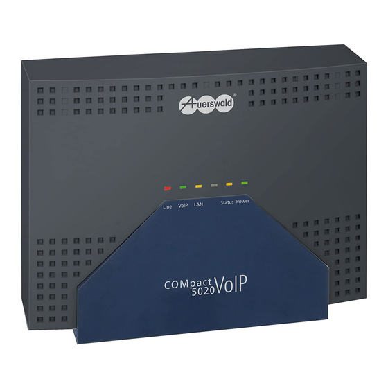 Auerswald COMpact 5010 VoIP Configuration Manual