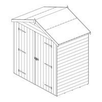 Rowlinson Garden Products 4x6 Overlap Double Door Shed Assembly Instructions Manual