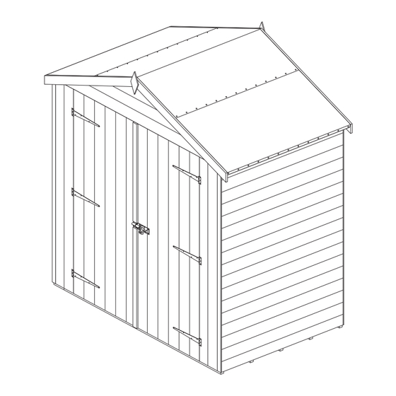 Rowlinson Garden Products 4x6 Overlap Double Door Shed Assembly Instructions Manual