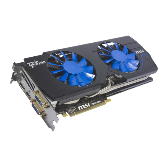MSI N580GTX Lightning Series User Manual