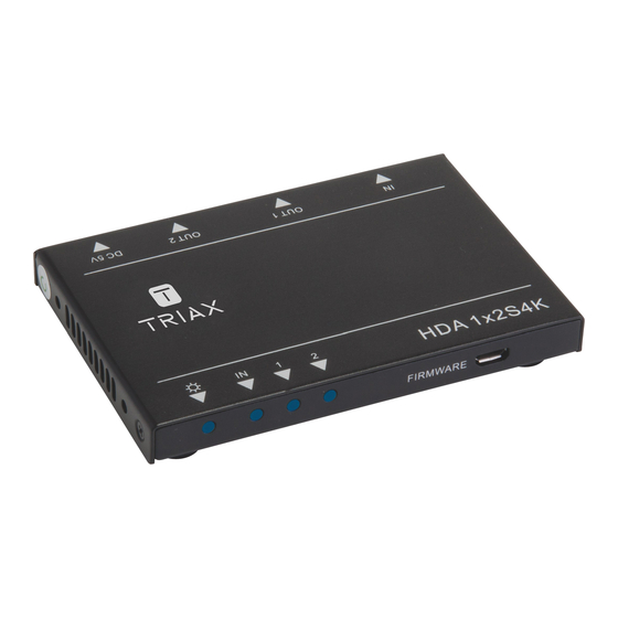 Triax HDA 1x2S4K User Manual