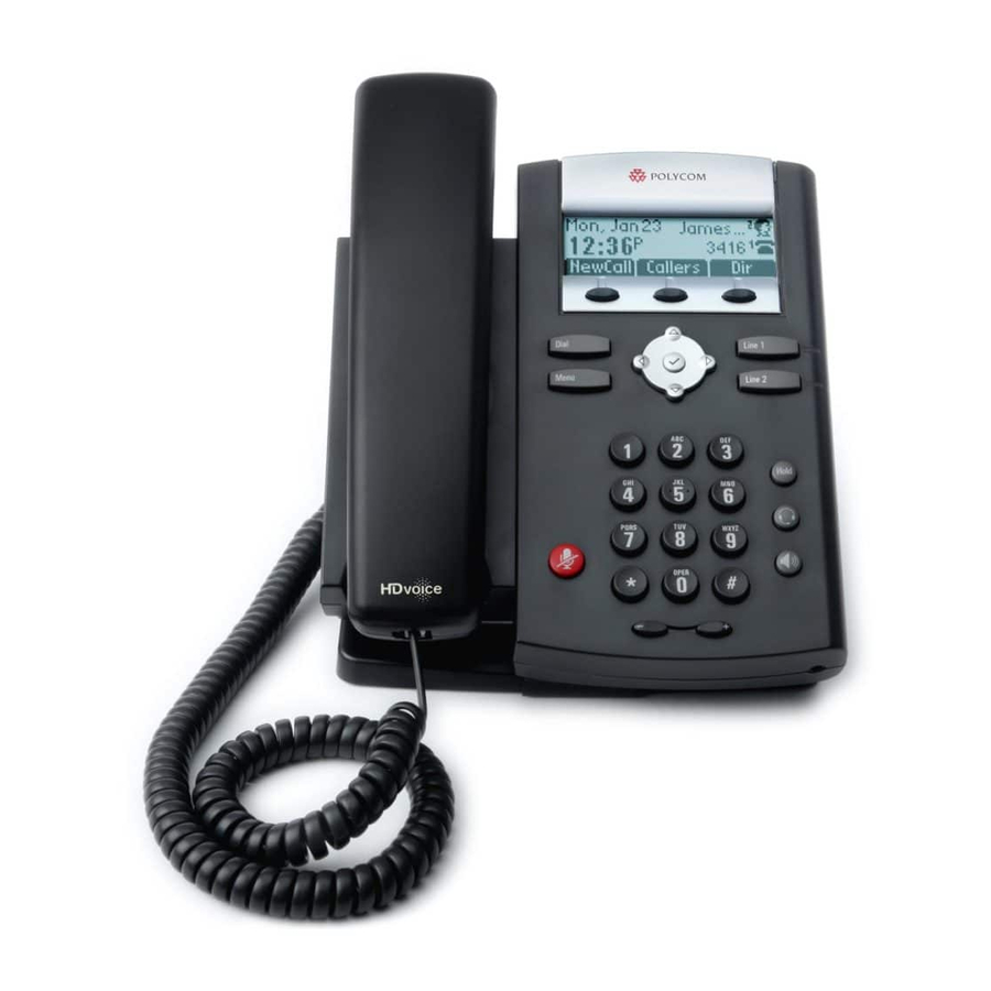 Polycom Soundpoint IP 335 Phone Manual