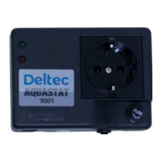 Deltec Aquastat 1001 Operating	 Instruction