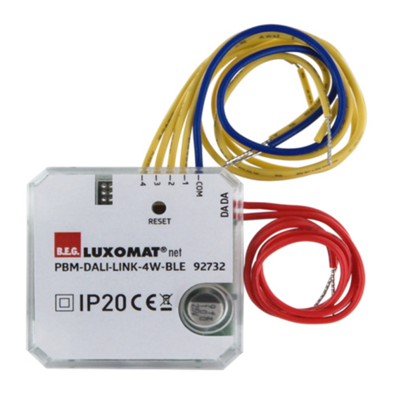B.E.G. LUXOMAT PBM-DALILINK-4W-BLE Mounting Instructions