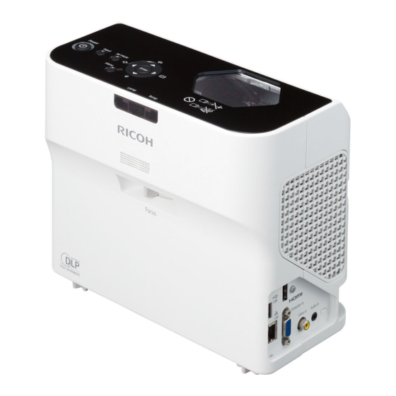 Ricoh PJ WX4130Ni Short Throw Projector Manuals