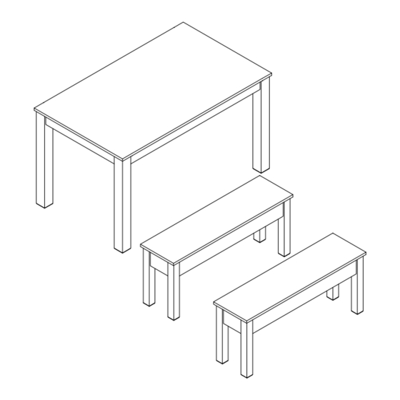 Next BRONX BENCH SET 378514 Assembly Instructions Manual