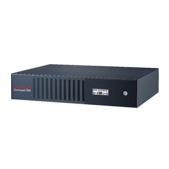 Effekta Compact RM 750 Operating Manual