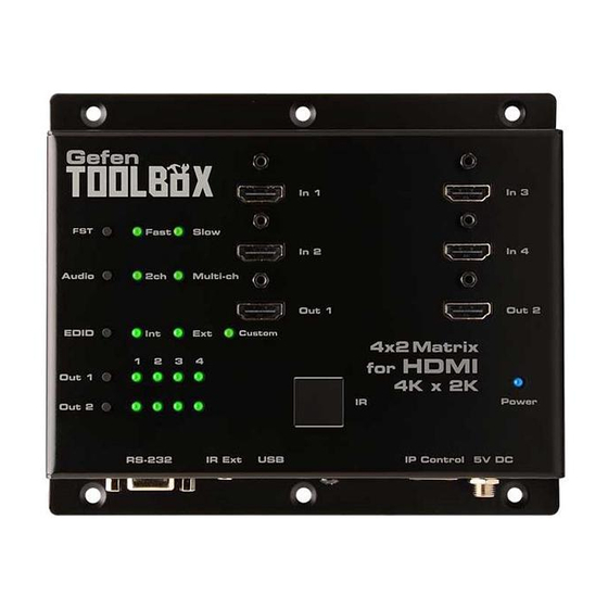 User Manuals: Gefen GTB-HD4K2K-442-BLK Matrix Switch